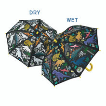 Load image into Gallery viewer, Floss &amp; Rock Colour Changing Umbrella - Dinosaurs
