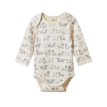 Load image into Gallery viewer, Nature Baby Cotton Long Sleeve Bodysuit - Dog Days
