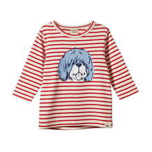 Load image into Gallery viewer, Nature Baby Long Sleeve River Tee - Dog Days Red Sailor Stripe
