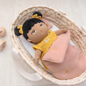 Living Textiles Woven Doll Basket Blush Set