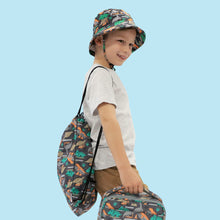 Load image into Gallery viewer, Splosh Out &amp; About Dino Skate Drawstring Bag
