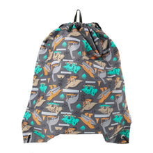 Load image into Gallery viewer, Splosh Out &amp; About Dino Skate Drawstring Bag
