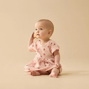 Wilson & Frenchy Organic Crinkle Dress - Strawberry Kisses
