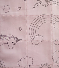 Load image into Gallery viewer, Brolly Sheet with Wings - Single Bed Size - Dusty Rose Unicorn
