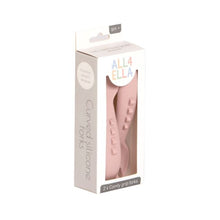 Load image into Gallery viewer, All4Ella Comfy Grip Silicone First Spoons 2 Pack - Dusty Pink
