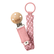 Load image into Gallery viewer, BIBS Pacifier Clip - Dusty Pink/Baby Pink
