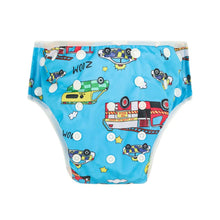 Load image into Gallery viewer, Bear &amp; Moo Swim Nappy - NZ Emergency Vehicles
