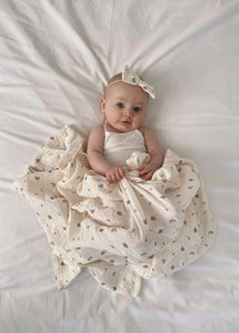 Over the Dandelions Organic Muslin Swaddle - Enchanted Garden