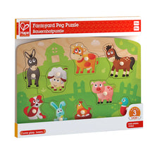 Load image into Gallery viewer, Hape Farmyard Peg Puzzle
