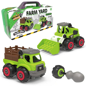 Build-ables Farm Yard Vehicles 2 n 1 Set