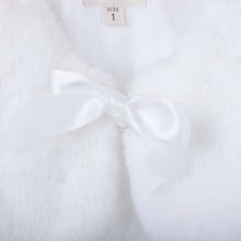 Load image into Gallery viewer, Designer Kidz Sassy Faux Fur Jacket - Ivory
