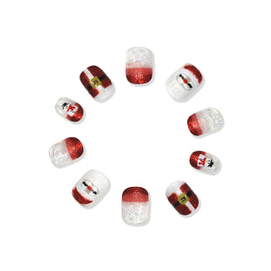 Pink Poppy Christmas Press On Nails 20 Pack