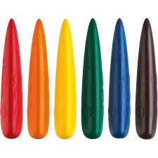Faber-Castell Little Creatives Easy Grip Finger Crayons 6 pack