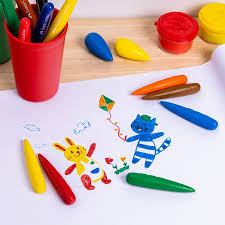 Faber-Castell Little Creatives Easy Grip Finger Crayons 6 pack