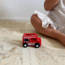 Load image into Gallery viewer, Moover Mini Fire Engine Wooden Truck
