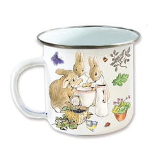 Load image into Gallery viewer, Peter Rabbit Enamel Mug - Flopsy Bunny Design
