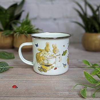 Peter Rabbit Enamel Mug - Flopsy Bunny Design