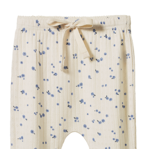 Nature Baby Pointelle Footed Rompers - Daisy Print