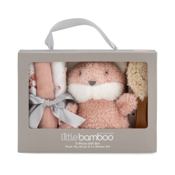 Little Bamboo 5 Piece Gift Set - Dusty Rose Fox