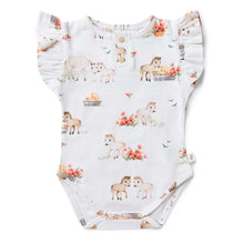 Load image into Gallery viewer, Snuggle Hunny Kids Organic Bodysuit with Frill - Pony Pals
