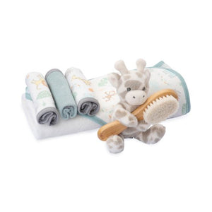 The Little Linen Bath Gift Set - Savanna Giraffe