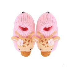 Load image into Gallery viewer, SnuggUps Non-Slip Slippers For Toddlers - Giraffe
