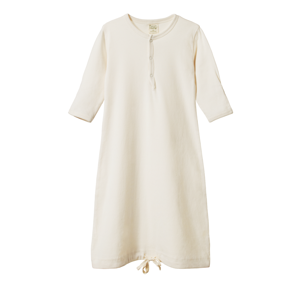 Nature Baby Cotton Sleeping Gown - Natural