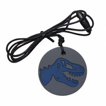 Load image into Gallery viewer, Jellystone Silicone Necklace - Dino Pendant - Grey
