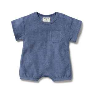 Wilson & Frenchy Organic Terry Growsuit - Deep Blue