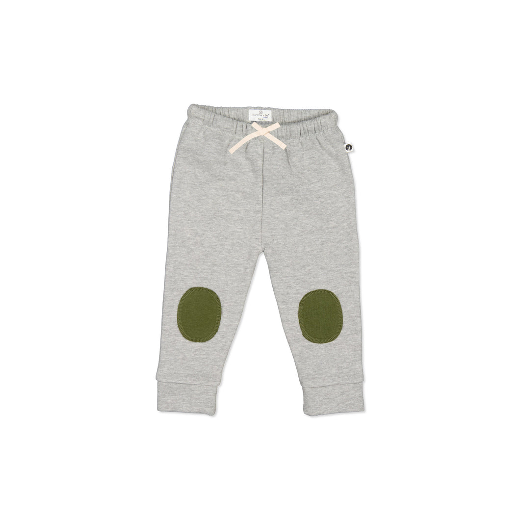 Burrow & Be Track Pants - Grey Melange/Olive