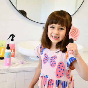 No Nasties Best Kids Detangler Brush - Choose Aqua, Pink, or White