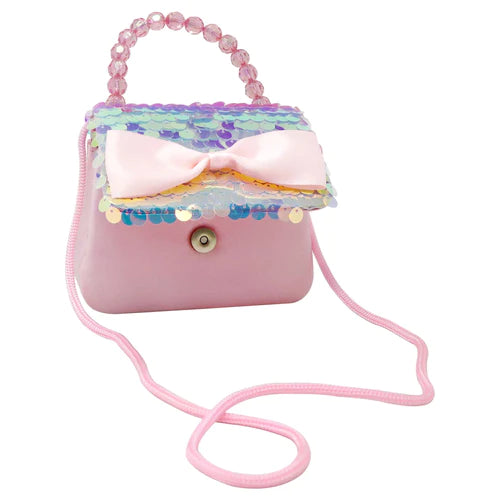 Pink Poppy Ballet Bow Sequin Handbag