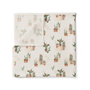 Confetti Kidz Organic Muslin Swaddle - Happy Cactus