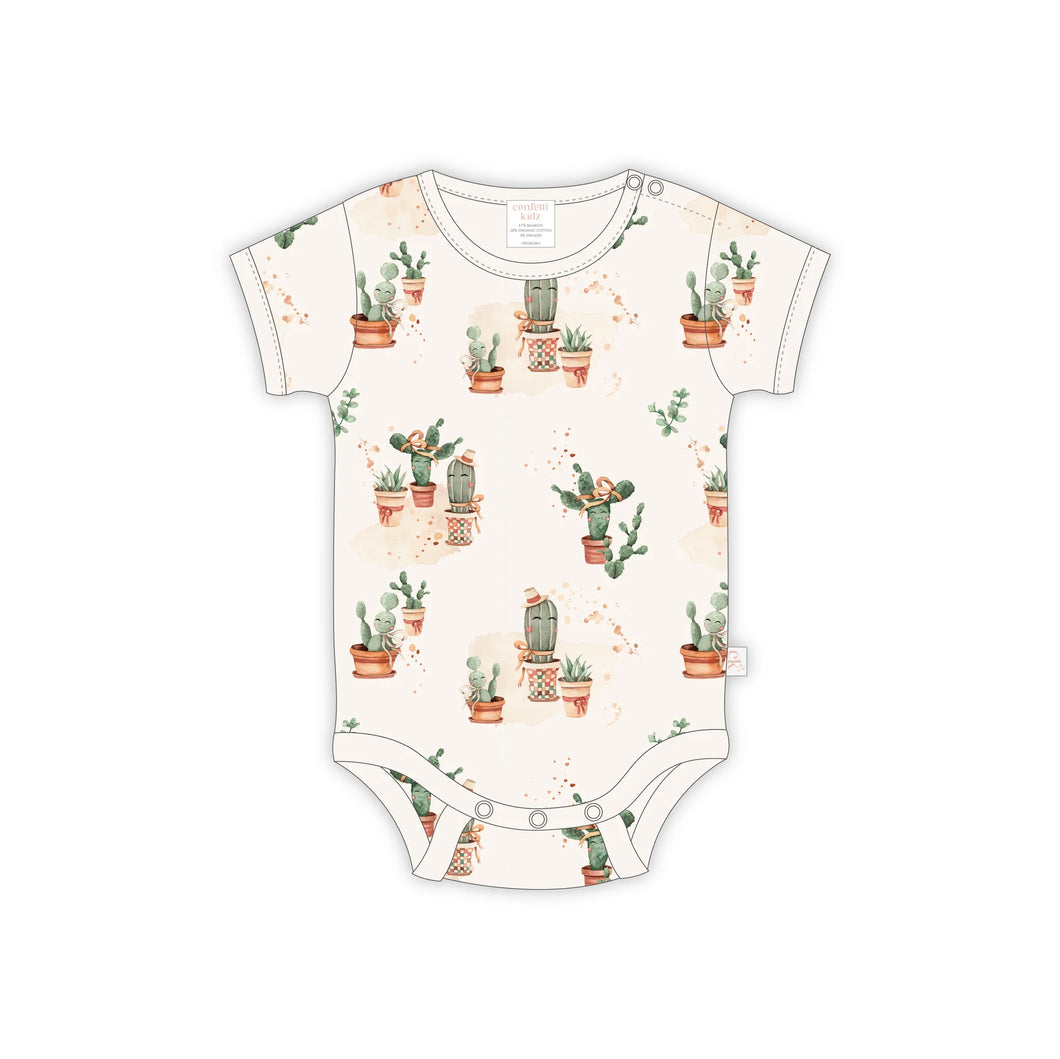 Confetti Kidz Bamboo Bodysuit - Happy Cactus