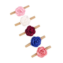 Load image into Gallery viewer, Hudson Baby Rose Headbands 5pk

