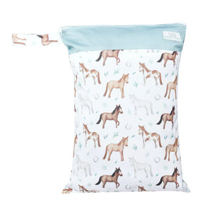 Bear & Moo Large Wet Bag - Horses