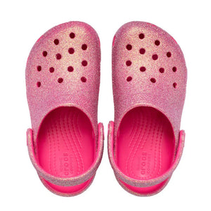 Crocs Classic Iridescent Glitter Clogs - Dragon Fruit