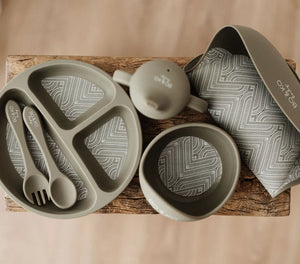 Bo & Ko Essentials Feeding Gift Set 6pc - Khaki