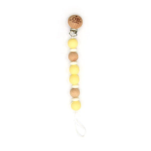 O.B Designs Beechwood & Silicone Dummy Chain - LEMON