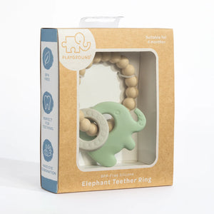 Playground Silicone Elephant Teething Ring - Choose your colour