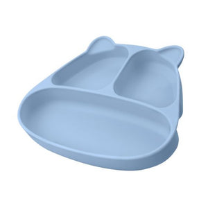 Mombella Panda Silicone Suction Dinner Plate - Light Blue