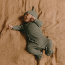 Load image into Gallery viewer, Nature Baby Merino Pointelle Kimono Stretch &amp; Grow - Thyme

