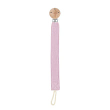 Load image into Gallery viewer, Playground 100% Cotton &amp; Beechwood Pacifier Clip - Choose your colour
