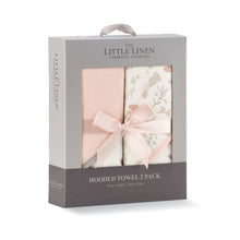Load image into Gallery viewer, The Little Linen Hooded Towel 2 Pack - Harvest Bunny
