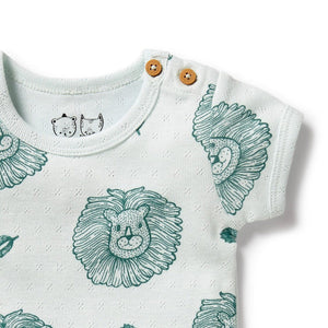 Wilson & Frenchy Organic Pointelle Bodysuit - Little Lion