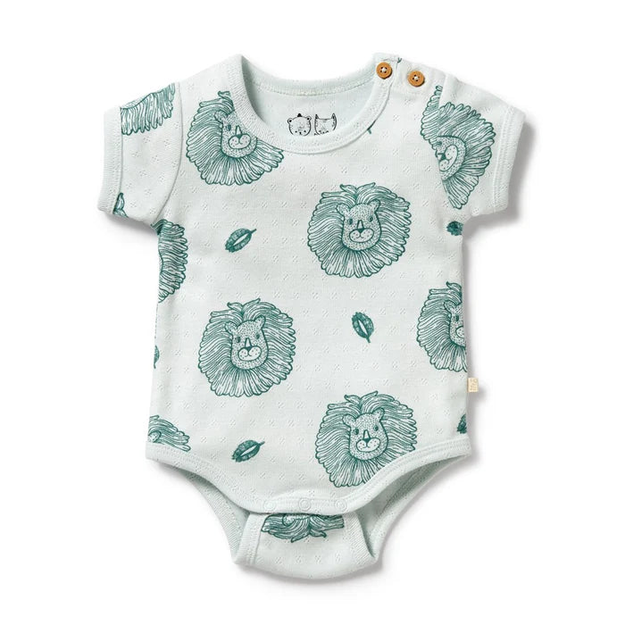 Wilson & Frenchy Organic Pointelle Bodysuit - Little Lion