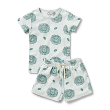 Load image into Gallery viewer, Wilson &amp; Frenchy Organic Pointelle Short Sleeved Pyjamas - Little Lion
