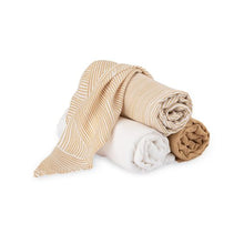 Load image into Gallery viewer, Little Bamboo Soft Muslin Wraps 3 pack - Marigold
