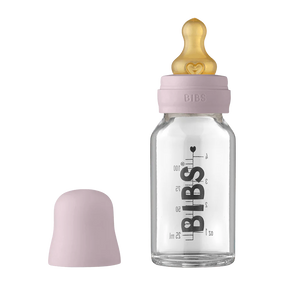 BIBS Baby Glass Bottle Complete Set 110ml - Dusky Lilac