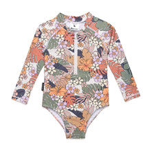 Load image into Gallery viewer, Crywolf Long Sleeve Swimsuit - Tropical Floral - 4 years only
